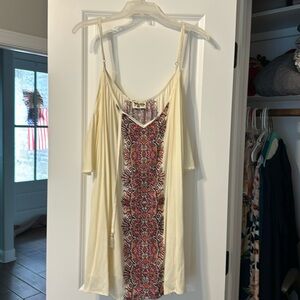 Show me your mumu bonnaroo cold shoulder dress in island fever cloud size large
